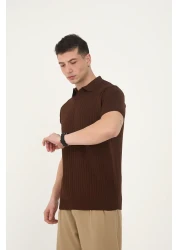 axxa تي شيرت رجالي بياقة بولو منقوشة