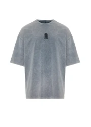 Collection Gray Pale Effect Oversize Cotton T-shirt - TMNSS24TS00146