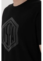 U.S. Polo Assn. تي شيرت أسود برقبة دائرية للرجال 50300382 -vr046