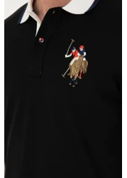 U.S. Polo Assn. تي شيرت أسود رجالي أساسي -50279559-VR046