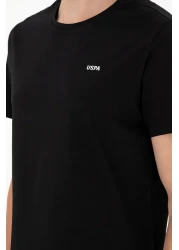 U.S. Polo Assn. تي شيرت أسود أساسي برقبة دائرية للرجال 50284640 -vr046