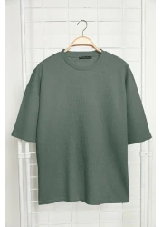  Collection Oversize Cut Waffle T-Shirt - Textured Short Sleeve Tmnss22Ts00049