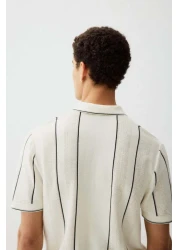 H&M Regular Fit Pointelle-knit polo shirt