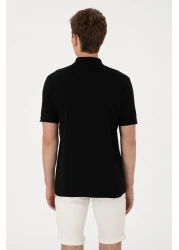 U.S. Polo Assn. Men's Regular Fit Polo Neck Black Basic T-Shirt 50306007 -Vr046