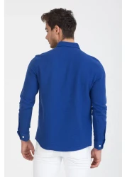 Klothy قميص رجالي مصنوع من القطن بنسبة 100% وقابل للغسل