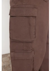  Collection Limited Edition Brown Premium Pocket Baggy Cargo Pants Tmnss23Pl00036