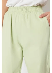  Modest طقم قميص وسروال من القطن المنسوج باللون الأخضر TCTSS23US00065