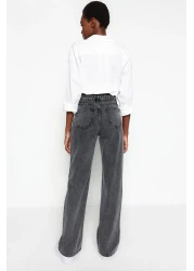  Collection Anthracite High Waist Wide Leg Jeans TWOSS23JE00068