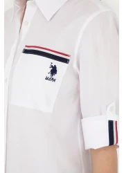 U.S. Polo Assn. White Long Sleeve Women's Shirt -50283571-VR013