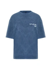  Collection Indigo Printed Oversize Cotton T-Shirt - Tmnss23Ts00166