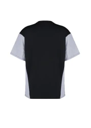  Collection تي شيرت محبوك مطبوع ومطبوع بقصة واسعة وكبير الحجم أسود TWOSS24TS00005