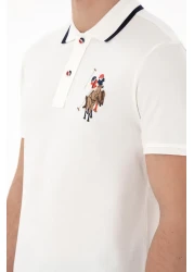U.S. Polo Assn. Men's Slim Fit Polo Neck White Basic T-Shirt 50298073 -Vr013