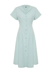  Collection Mint Waist Opening Midi Woven Shirt Dress TWOSS24EL00052