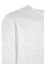  Collection White Oversize Cotton Short Sleeve Basic T-Shirt