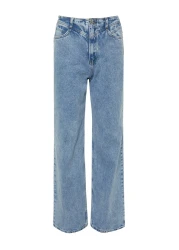  Collection جينز أزرق عالي الخصر وواسع الساق TWOSS21JE0385