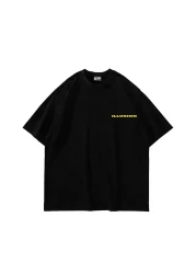 Sekizbiraltı Illusion Printed Black Premium Oversize Unisex T-Shirt