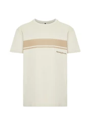  Collection Striped Printed 100% Cotton Short Sleeve T-Shirt - Crew Neck Tmnss24Ts00059