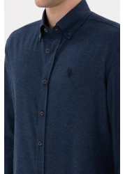 U.S. Polo Assn. Men's Navy Blue Long Sleeve Basic Shirt 50296757 -Vr033