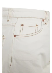  Collection جينز أبيض فضفاض بخصر عالٍ TWOSS23JE00295