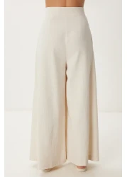 Happiness İstanbul Women's Cream Linen Vest Pants Suit No00020