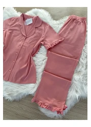 Pijamacs طقم بيجامة تركمانية بأكمام قطنية - صفقة على الأكمام والساقين