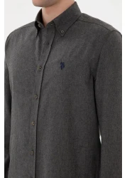 U.S. Polo Assn. Men's Anthracite Long Sleeve Basic Shirt 50296757 -Vr006