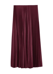  Collection Plum Pleated Maxi Skirt Twoss24Et00041