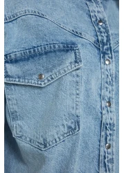  Collection قميص دينم أزرق TWOSS23GO00227