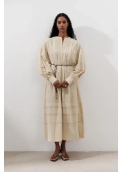 Manuka فستان واسع مضلع أصفر