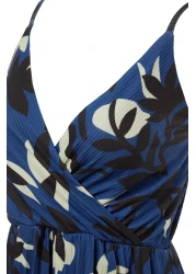  Collection Colorful Floral Print Pleated Midi Dress - Adjustable Strap TWOSS20EL2729