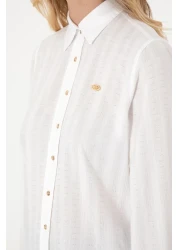 U.S. Polo Assn. Women's White Long Sleeve Shirt 50299631 -Vr013