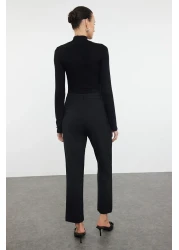  Collection Black Basic Cigarette Narrow Leg Woven Fabric Trousers Twoss19St0038