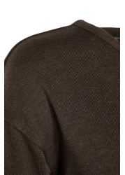  Collection Brown Corded Knitted Pajama Set Thmaw21Pt0684