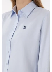 U.S. Polo Assn. Women's Light Blue Long Sleeve Basic Shirt 50297002 -Vr003