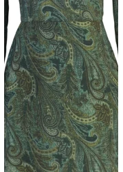  Collection Green Shawl Pattern - Flounce Woven Winter Dress Twoaw23El01436