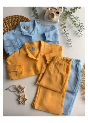 KETBaby طقم قميص موسلين كبير الحجم للأطفال للجنسين