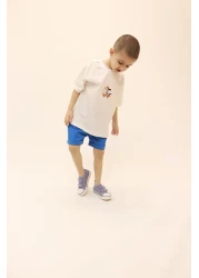 BALKABAĞI Catch Me Bro Boy's Summer Shorts Suit (2-9 Years) Mtye0063