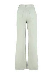  Collection جيب حجري مفصل عالي الخصر واسع الساق جينز TWOAW22JE0595