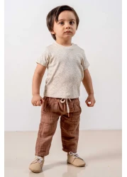 bombe طقم مريح بغطاء للرأس من قطن المنك للأطفال الرضع مكون من 3 قطع، طقم علوي وسفلي عصري