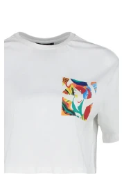  Collection تي شيرت محبوك برقبة دائرية من إكرو - 100% قطن، مقاس واسع TWOSS23TS00369