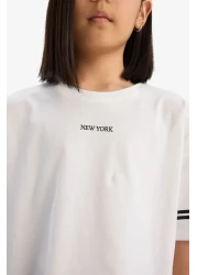 Defacto Girl's 2 Piece Set Short Sleeve Printed T-Shirt Leggings E3815A825Sm