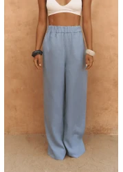 BOHEMAİ Baron Blue Linen Shirt Pants Suit