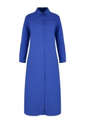  Modest فستان قميص منسوج بأزرار من Saks TCTSS24EB00137