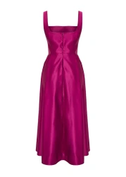  Collection Plum A-Line Satin Woven Chic Evening Dress Night Graduation Dress Tpraw25El00040