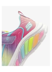 Skechers Purple Light Rainbow Cruisers Sports Shoes for Big Girls 303721 L