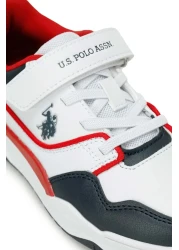 U.S. Polo Assn. الأصلي يو اس بولو اسن. حذاء رياضي للأولاد حذاء رياضي أبيض