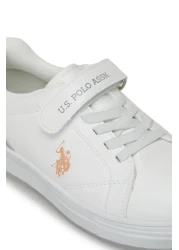 U.S. Polo Assn. حذاء رياضي للفتيات باللون الأبيض UNIV 4FX