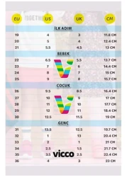 Vicco Rainbow Işıklı Ortopedik Çocuk Boğazlı Spor Ayakkabı Mavi