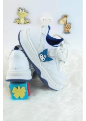 Moda Lime Unisex Children's Sports Shoes Kuromi Special Design Lace-Up and Velcro Sneakers