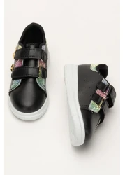 Liger حذاء رياضي بناتي مع إكسسوارات فيلكرو باللون الأسود